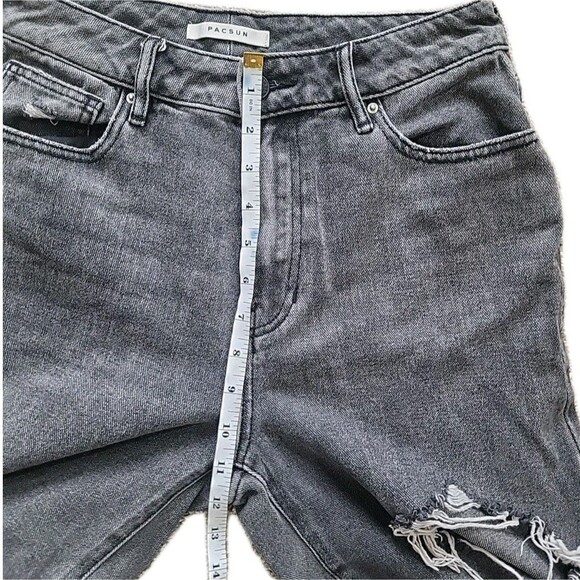 Pacsun Women’s Size 27 Distressed Mom Light Black Denim Jeans - Picture 9 of 14